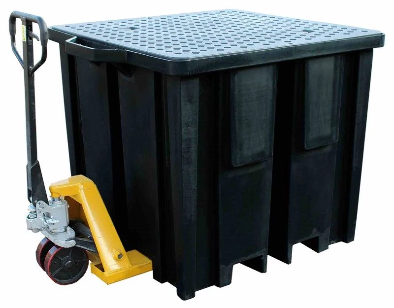 Wanna wychwytowa z kratownicą podwyższona nośność pod 1 IBC 1340 x 1230 x 1090 mm.